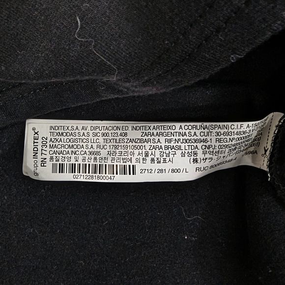 ZARA TRAFALUC WOMEN'S SWEATER L BLACK Rosette FLORAL Floral - Picture 6 of 6